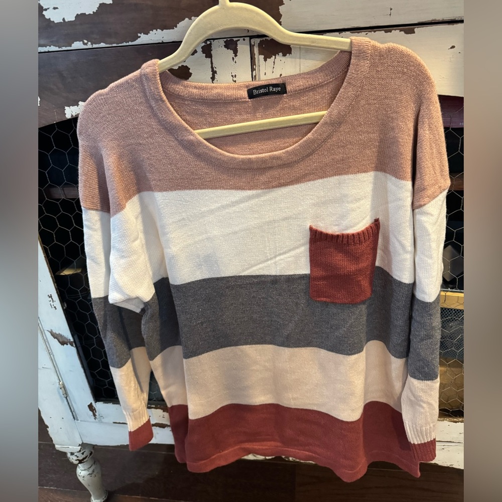 Butter Striped Pullover Sweater